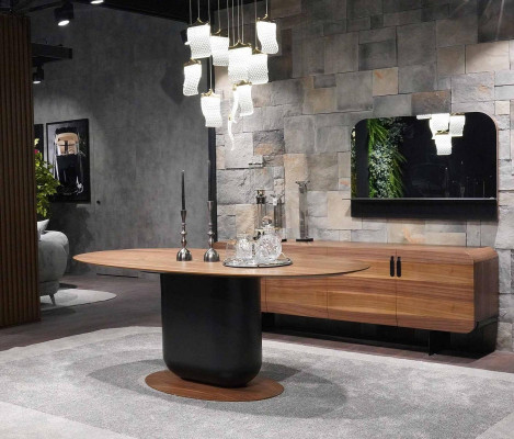 Eettafel Ontwerp Tafel Moderne Meubels Eetkamer Hout Ontwerp Luxe Inrichting Nieuw