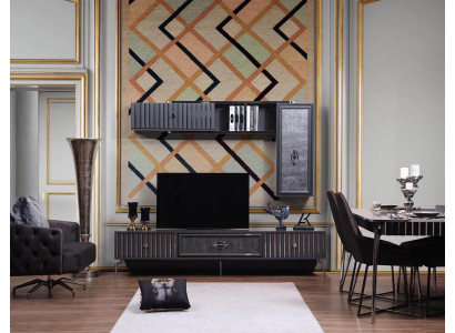 Luxe woonwand woonkamer dressoir RTV rek muurkast.