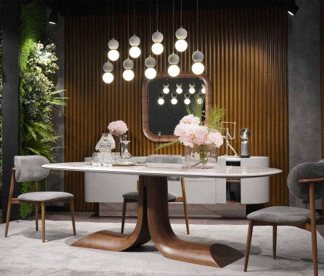 Eetkamer eettafel 4x stoelen luxe compleet set 4-delig eetgroep houten tafel