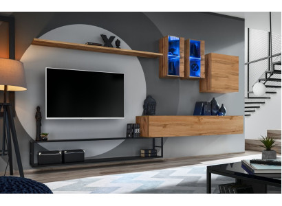 Wandmeubel Bruin Design Sideboard TV-standaard Inrichting Luxe Compleet Nieuw
