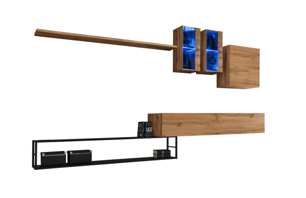 Wandmeubel Bruin Design Sideboard TV-standaard Inrichting Luxe Compleet Nieuw