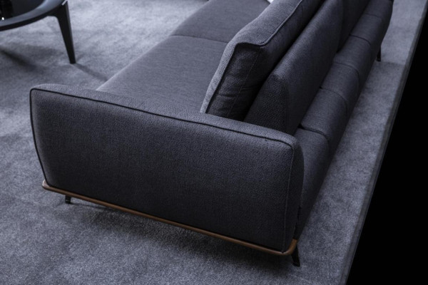 Grijze gestoffeerde bank Moderne driezitsbank Woonkamer Stoffen bank Luxe Nieuw