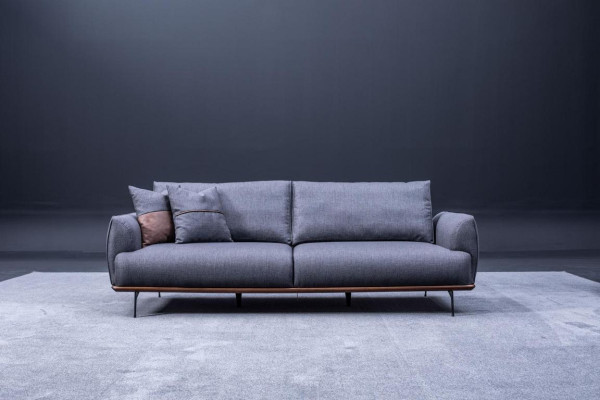 Bankstel Driezitter Fauteuil Set Design Modern Stoffen Bank