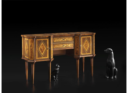 Kastanjebruine dressoirtafel, nieuwe Italiaanse houten meubels, console-kaptafels.