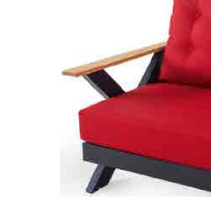 Tuinmeubelbankstel Tafel Kruk Fauteuil Veranda zitgroepen 6-delig.