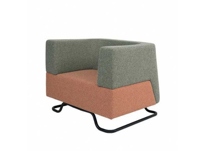 Moderne eenzitter Groene fauteuil Gestoffeerde fauteuil Kantoorinrichting Meubels