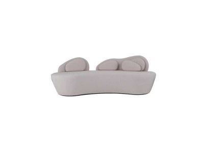 Witte 3-zits bank Bekleding 3-zits woonkamerbank Luxe stoffen bank