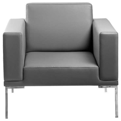Grijze televisiestoel Ontwerper lounge fauteuil Fauteuil Relax éénzitter