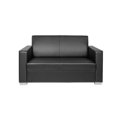 Zwarte leren bank 2-zits bank lounge 2 zits moderne club 2-zits