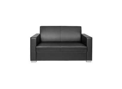 Zwarte leren bank 2-zits bank lounge 2 zits moderne club 2-zits