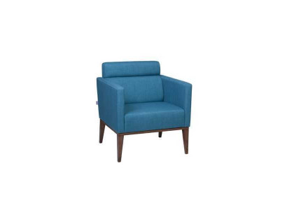 Blauwe relaxstoel voor in de woonkamer, 1-zits gestoffeerde bank, luxe fauteuil