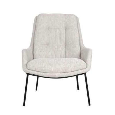 Ontwerper gestoffeerde stoel Grijze fauteuil Luxe fauteuil Textiel eenzitter