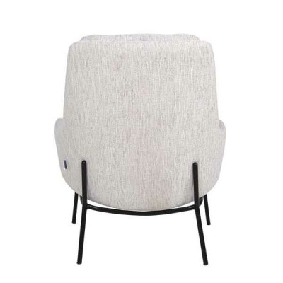 Ontwerper gestoffeerde stoel Grijze fauteuil Luxe fauteuil Textiel eenzitter