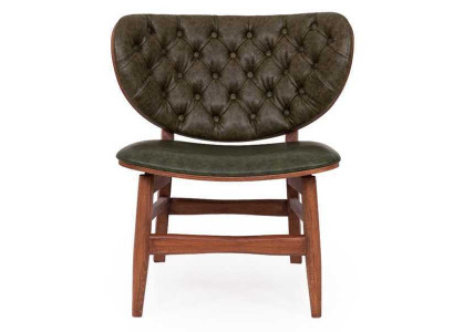 Moderne Chesterfield Groene Fauteuil met Één Zitplaats en Leuning