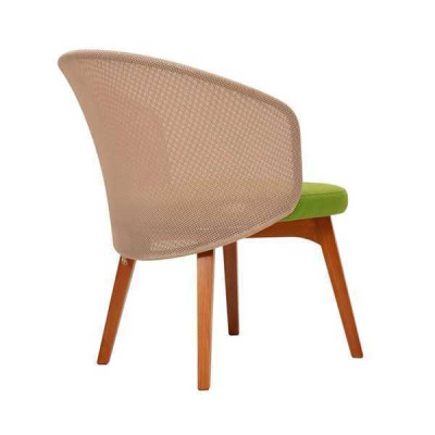 Tweekleurige eetkamerstoel Modern design Luxe houten stoel Eenpersoons  Twee kleuren eetkamerstoel Modern ontwerp Luxe houten stoel Single