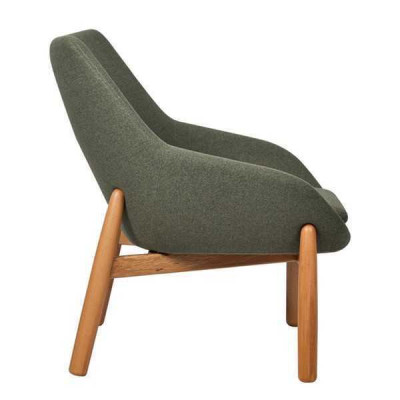 Groene eetkamerstoel woonkamerstoelen designer fauteuil met houten poten