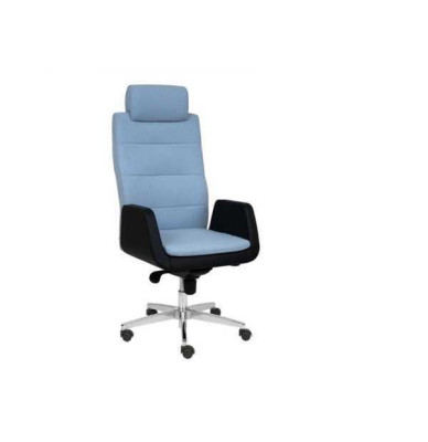 Blauw-zwarte bureaustoel Luxe draaistoel Directie stoel Designer stoelen