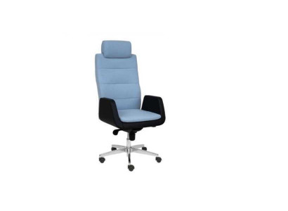 Blauw-zwarte bureaustoel Luxe draaistoel Directie stoel Designer stoelen