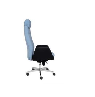 Blauw-zwarte bureaustoel Luxe draaistoel Directie stoel Designer stoelen