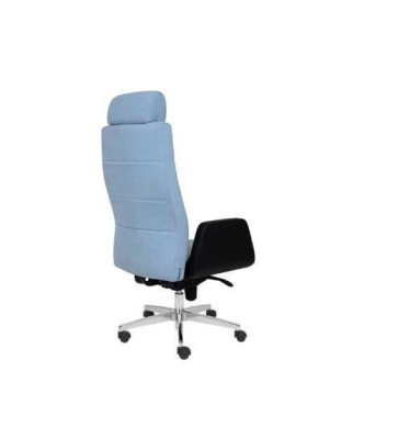 Blauw-zwarte bureaustoel Luxe draaistoel Directie stoel Designer stoelen