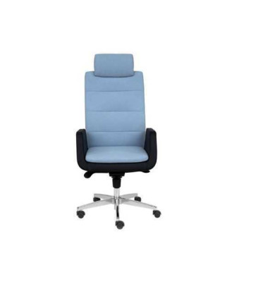 Blauw-zwarte bureaustoel Luxe draaistoel Directie stoel Designer stoelen