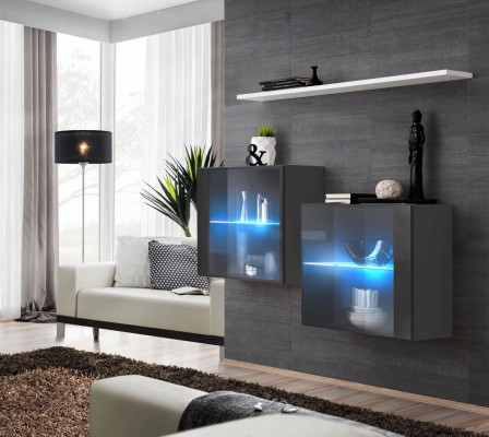 Luxe meubels woonkamer compleet wandmeubel hout inrichting muurkast wandplank