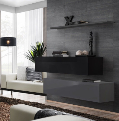 Woonkamer wandplank dressoir woonwanden muurkast complete set 3-delig nieuw Woonkamer wandplank dressoir woonwanden muurkast complete set 3-delige nieuwe