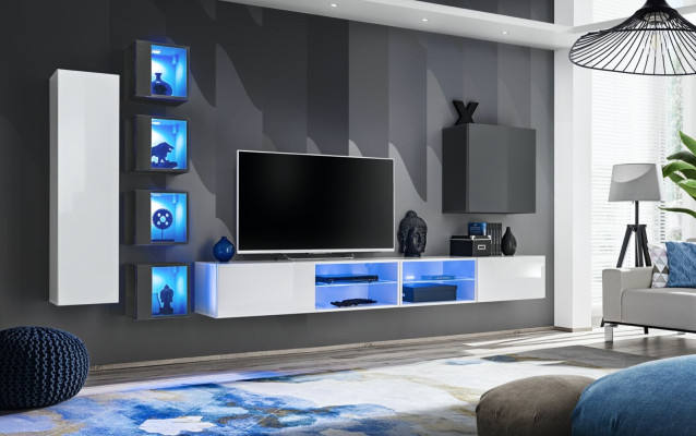 Woonwand Wit Designer Wandkast Meubels Woonkamermeubels Inrichting Compleet