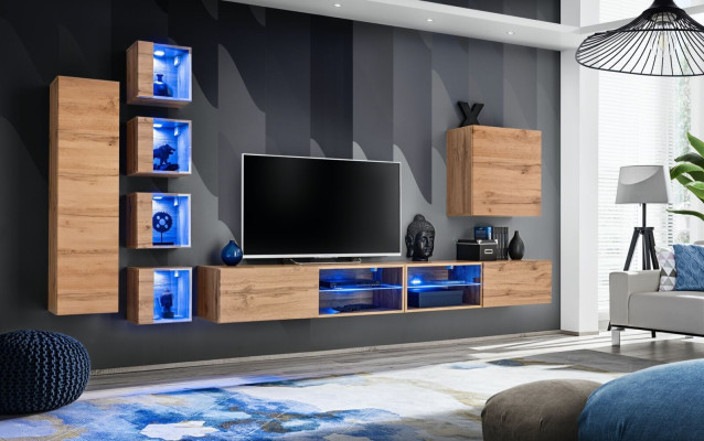Garnituur Set Woonkast Wandkast Wandplanken Dressoir Houten meubels Tv-standaard Nieuw