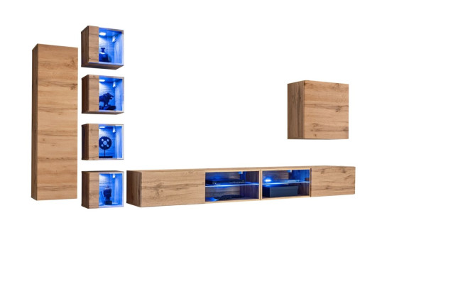 Garnituur Set Woonkast Wandkast Wandplanken Dressoir Houten meubels Tv-standaard Nieuw
