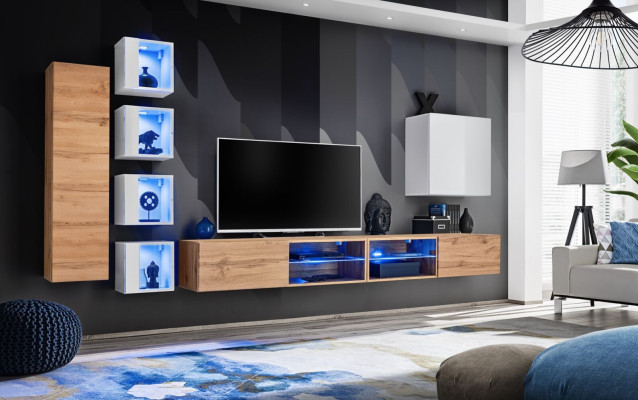 Ontwerper moderne meubels wandplanken tv-standaard wandkast hangkast houten meubels
