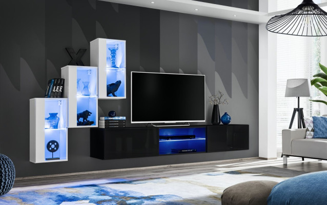 Woonwand Luxe Meubel Compleet Set Ontwerper Modern Inrichting 3x Wandkast
