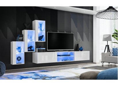 Wandmeubel Luxe Nieuwe Woonkamerset 210 cm Inrichting Wandplanken Modern