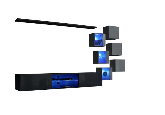 TV-stand Woonwand Dressoir Luxe set Modern Designerplanken Compleet