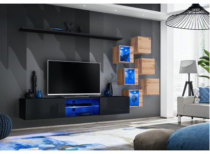 Houten meubels Moderne woonwand Designer woonkamermeubelen TV-standaard Wandkast
