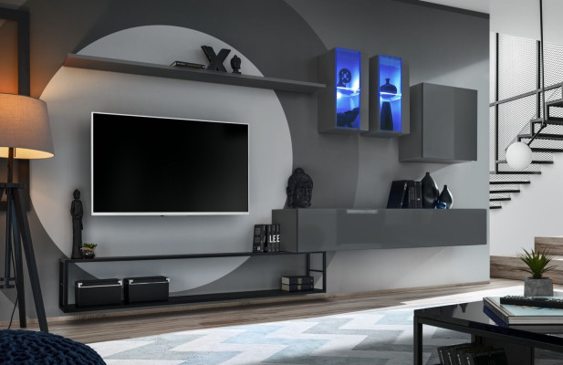 Woonkamer meubel Compleet set 6-delige Designer woonwand Luxe meubels Dressoir.