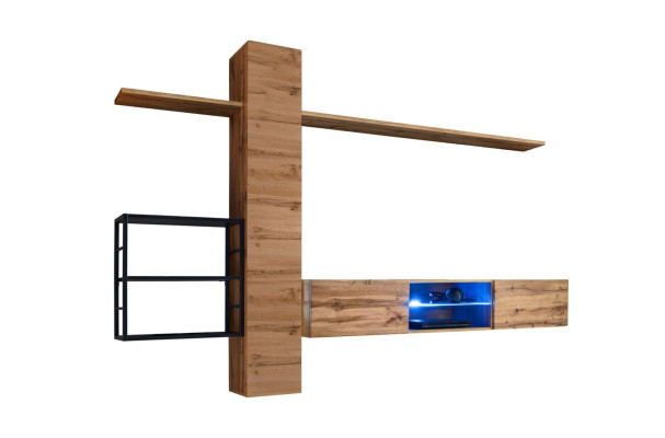Luxe wandkast meubels inrichting woonkamer meubels bruin 3x wandplanken