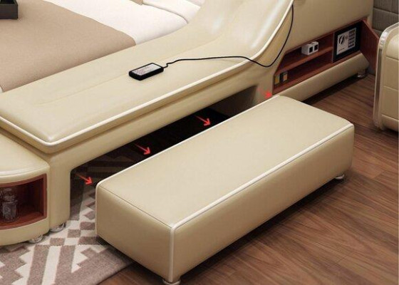 Multifunctioneel bed Moderne hotelbedden Tweepersoonsbed USB-geluid 180x200
