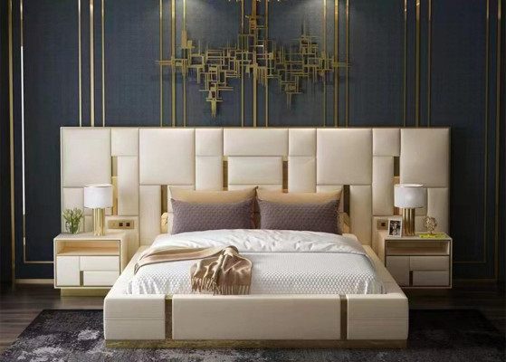 Ontwerp slaapkamer sets Bed Modern Luxe Hotelbedden Meubels.