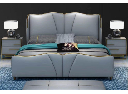 Bed 2x Nightstand 3 pcs. Bedroom Set Design Furniture Modern Luxury Beds New