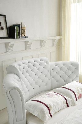 Rond bed Rond design Bedden Leder Dubbel Luxe Hotel Frame Slaapkamer