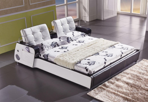 Multifunctioneel bed, tweepersoonsbed, modern bedframe, bedden 180 x 200 cm.