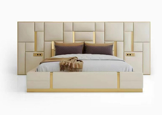 Compleet slaapkamer meubelset 3-delig. Design meubels nachtkastjes bedden.