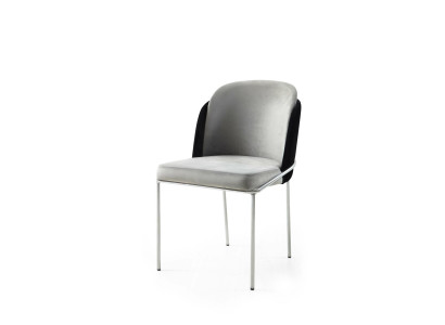 Stoel eetkamerstoel keukenstoel fauteuil luxe grijs modern eetkamer