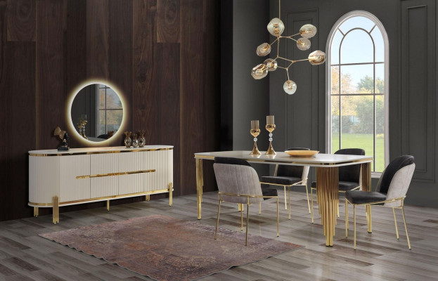 Moderne keukenstoel Eetkamer meubelen Stoelen Fauteuils Meubels Goud