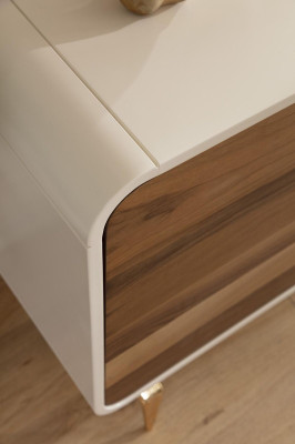 Moderne dressoirs houten kast van roestvrij staal wit luxe meubels