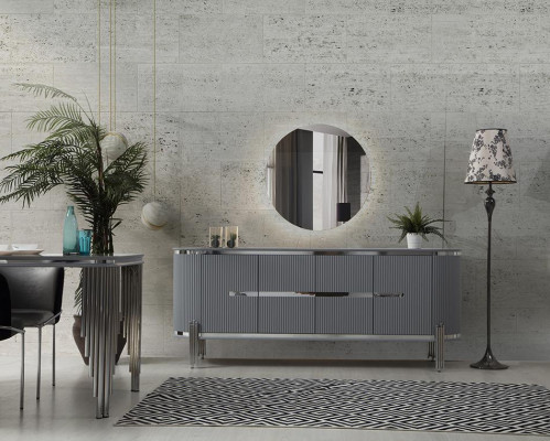 Moderne eetkamermeubels Luxe eethoek Eettafel Eetgroep Stoelen Wit 5-delig
