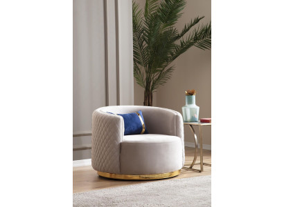 Moderne fauteuil van roestvrij staal oorfauteuil eenzitter woonkamer meubilair