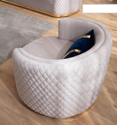 Moderne fauteuil van roestvrij staal oorfauteuil eenzitter woonkamer meubilair