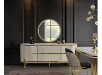 Luxe dressoir commode houten dressoir kast eetkamer modern wit